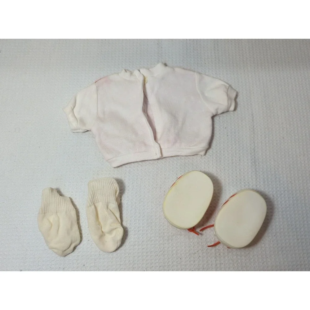 CPK cabbage patch kids Vintage Doll Shoes red stripes mesh shirt socks FLAWS